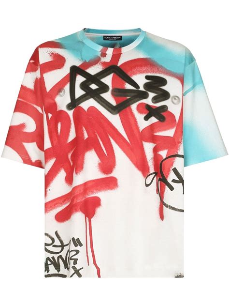 dolce gabbana graffiti t shirt|dolce and gabbana graphic tees.